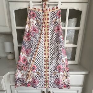 Anna Cate Floral Patterned A-Line Skirt